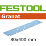 Festool 497158 Schuurstroken Korrel 60 Granat 50 stuks STF 80x400 P 60 GR/50 - 1