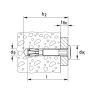 Fischer 44123 Nagelanker FNA II 6 x 30 /30 roestvast staal A4 50 stuks - 2