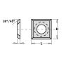 CMT 790.140.00 WPL wisselmes 4 zijdig 14 x 14 x 2 mm 10 stuks - 1