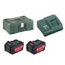 Metabo 685065000 Accu Pakket 2 x 18V 5,2Ah Li-Ion + Lader ASC30-36 in Metaloc - 1