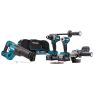 Makita DK0126G401 Combiset 40V Max 4,0Ah Li-Ion - DF001G accuboor + TD001G slagschroever + GA005G slijper + JR001G reciprozaag - 1