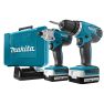 Makita DK1497 - DF347D Accuboor + TD126D Slagschroever 14,4V 1,3 AH Li-ion - 1