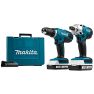 Makita DK18041 - DF457D Accuboor + TD127D Slagschroever 18V 1,5 AH Li-ion - 1