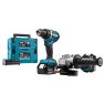 Makita DLX2190TJ1 Comboset 18V 5.0Ah Li-Ion - DDF484 Accuboormachine + DGA504 Accu Slijper in MBox - 1