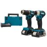 Makita DLX2423AJ - DDF487 Accuboor + DTD157 Slagschroever 18V 2,0 AH Li-ion - 1