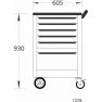 Gedore 2005 S-270 TRUCK Gereedschapwagen met 7 laden 270-Delig 3100073 - 1