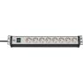 Brennenstuhl 1156057018 Premium-Line 19" stekkerdoos voor schakelkasten 8-voudig zwart/lichtgrijs 3m H05VV-F 3G1,5 19"-formaat - 1