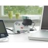 Brennenstuhl 1153520122 Desktop-Power-Plus met USB-2.0.-Hub 2-voudig wit gepolliert - 1