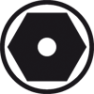Wiha Bit Standard 25 mm zeskant met boring 1/4" (20555) TR1/8 mm - 3
