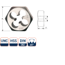 Rotec 373.0028 HSS Zeskante Snijmoeren DIN 382 UNC 3/4-10 - 1