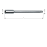 Rotec 380.0145 Tapverlengstuk DIN 377 14,5x175 mm (M22-M24) - 1