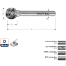 Rotec 433.0809 HM-Stiftfrees 8 mm model D - 1