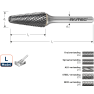 Rotec 439.1061 HM-Stiftfrees 9,6 mm model L - 1