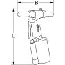 KS Tools 515.3102 Pneumatische-blindklinknagelpistool, 2,4-3,2-4-4,8 mm - 1