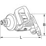 KS Tools 515.3250 3/4" superMONSTER krachtige pneumatische slagmoersleutel, 3405 Nm - 4