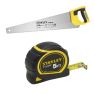 Stanley STHT1-20352SB Handzaag Tradecut Universal 550mm + 0-30-697 Rolbandmaat Tylon 5m - 19mm - 1